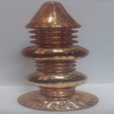 GLASS GR CHAMPANGE GOLD FINIAL TREE