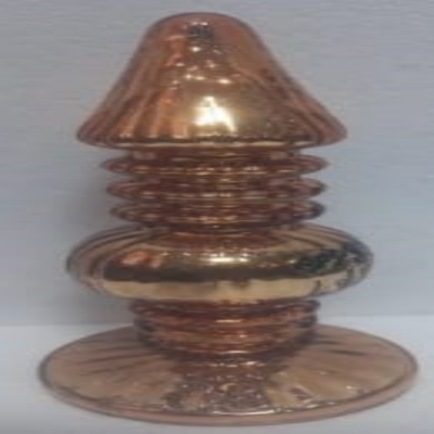 GLASS GR CHAMPANGE GOLD FINIAL TREE